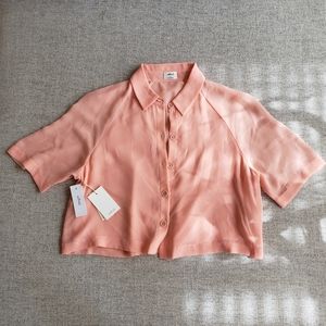 Aritzia - Wilfred HENRIETTA Cropped Blouse | CORAL